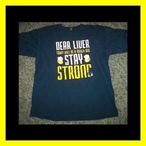 ADULT HUMOR SHORT SLEEVE T SHIRT BLUE BEER FUNNY GRAPHIC TEE-MENS SIZE XL